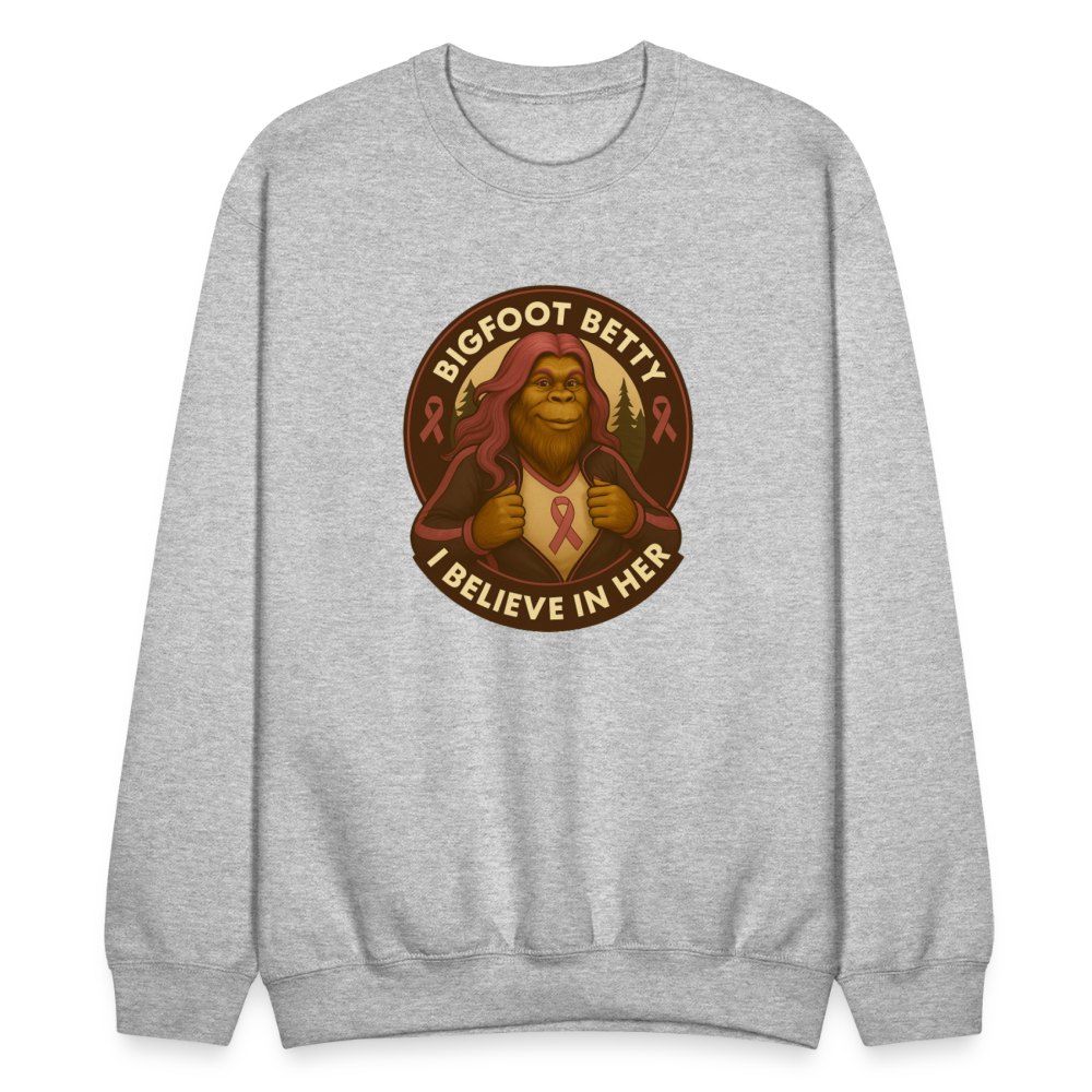Crewneck Sweatshirt - I Believe In Her (RETRO) - heather gray