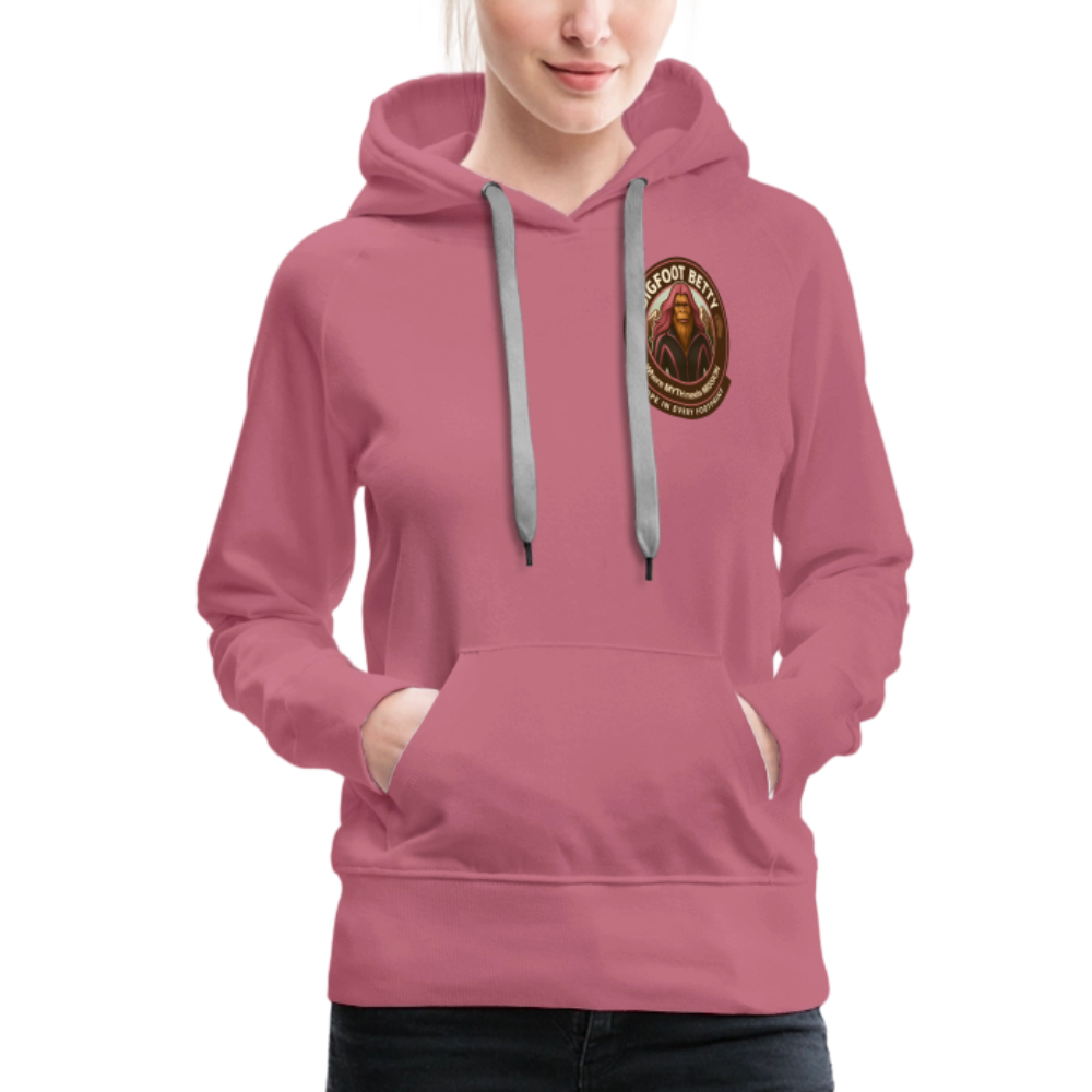 Women’s Premium Hoodie - Hope in Every Footprint (F/B) (RETRO) - mauve