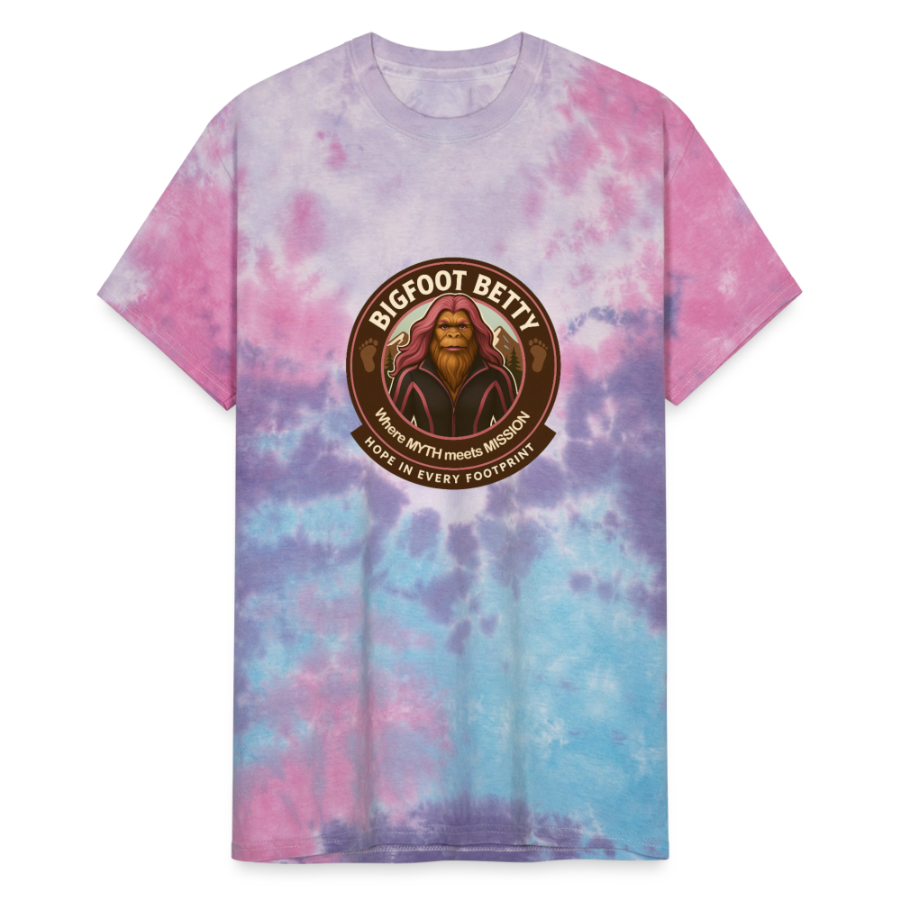 Unisex Tie Dye T-Shirt - Hope in Every Footprint (RETRO) - cotton candy