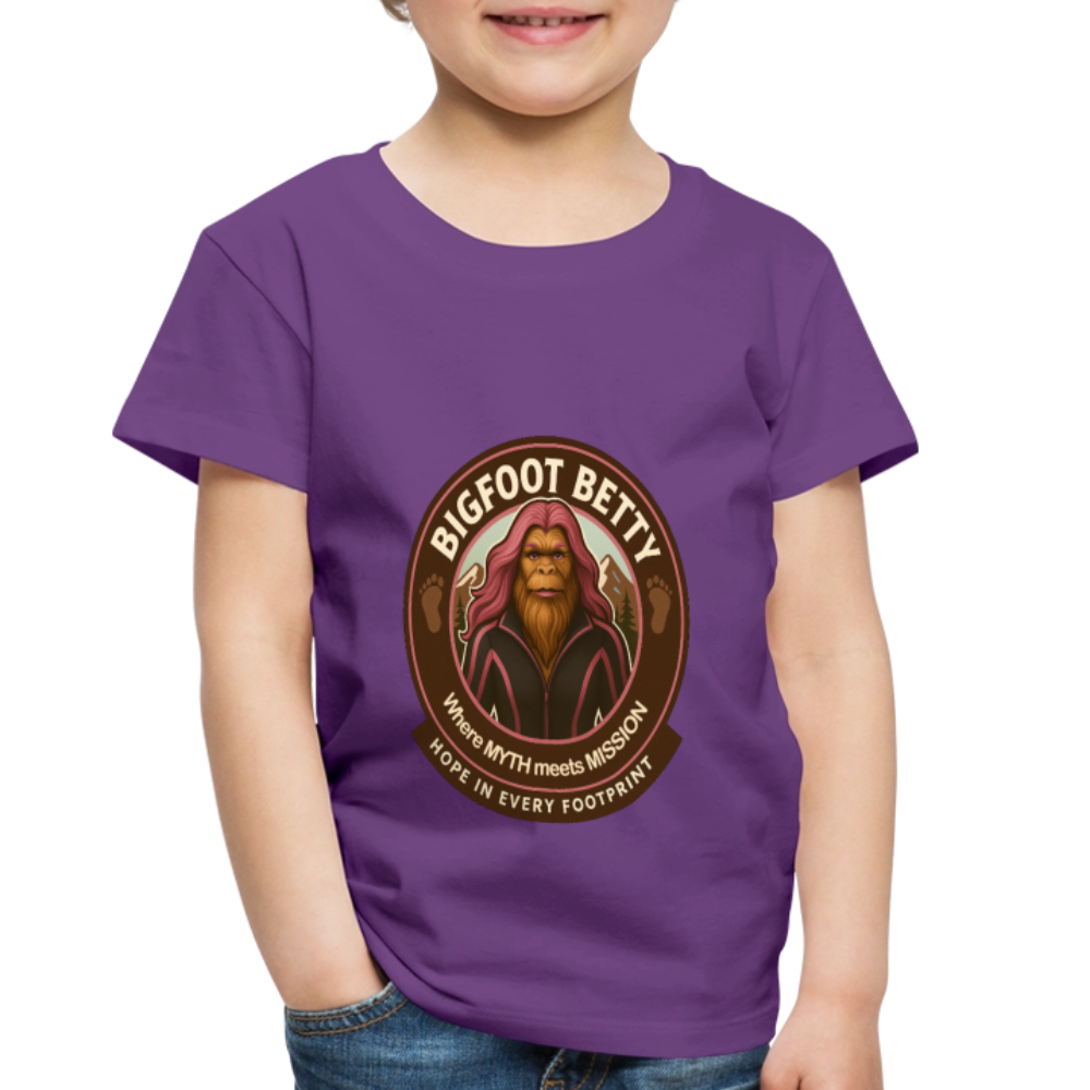 Toddler Premium T-Shirt - Hope in Every Footprint (RETRO) - purple