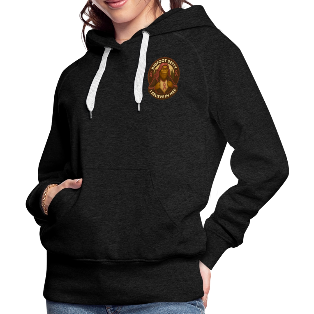 Women’s Premium Hoodie - I Believe In Her (F/B) (RETRO) - charcoal grey