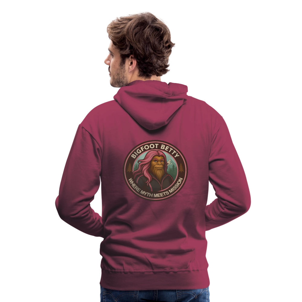 Men’s Premium Hoodie - Where Myth Meets Mission (RETRO) - burgundy