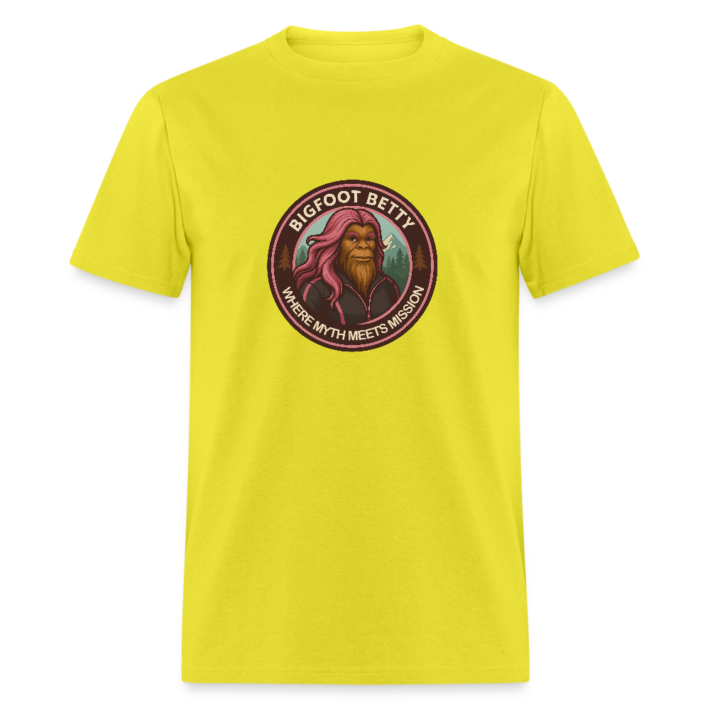 Unisex Classic T-Shirt - Where Myth Meets Mission (RETRO) - yellow