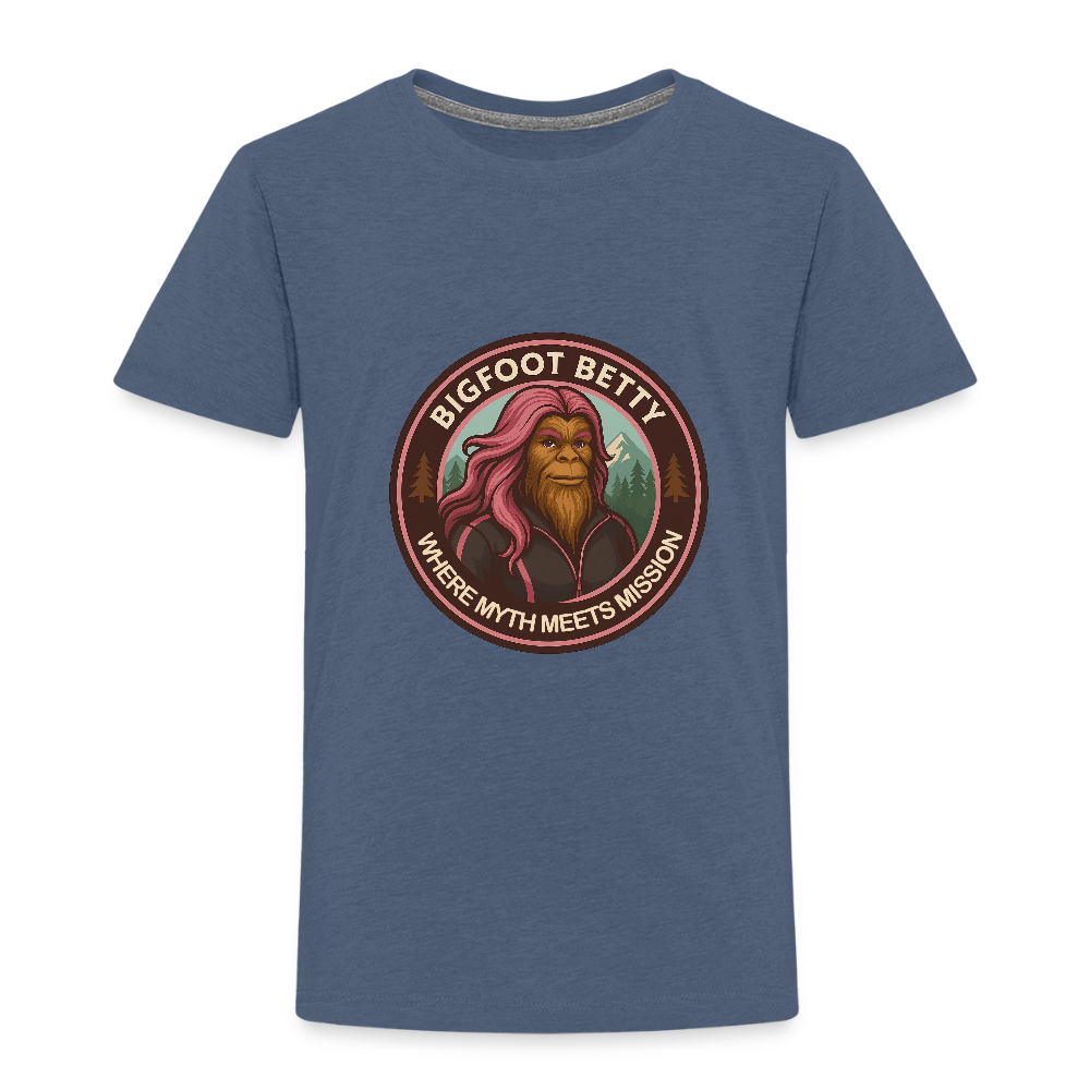 Toddler Premium T-Shirt - Where Myth Meets Mission (RETRO) - heather blue