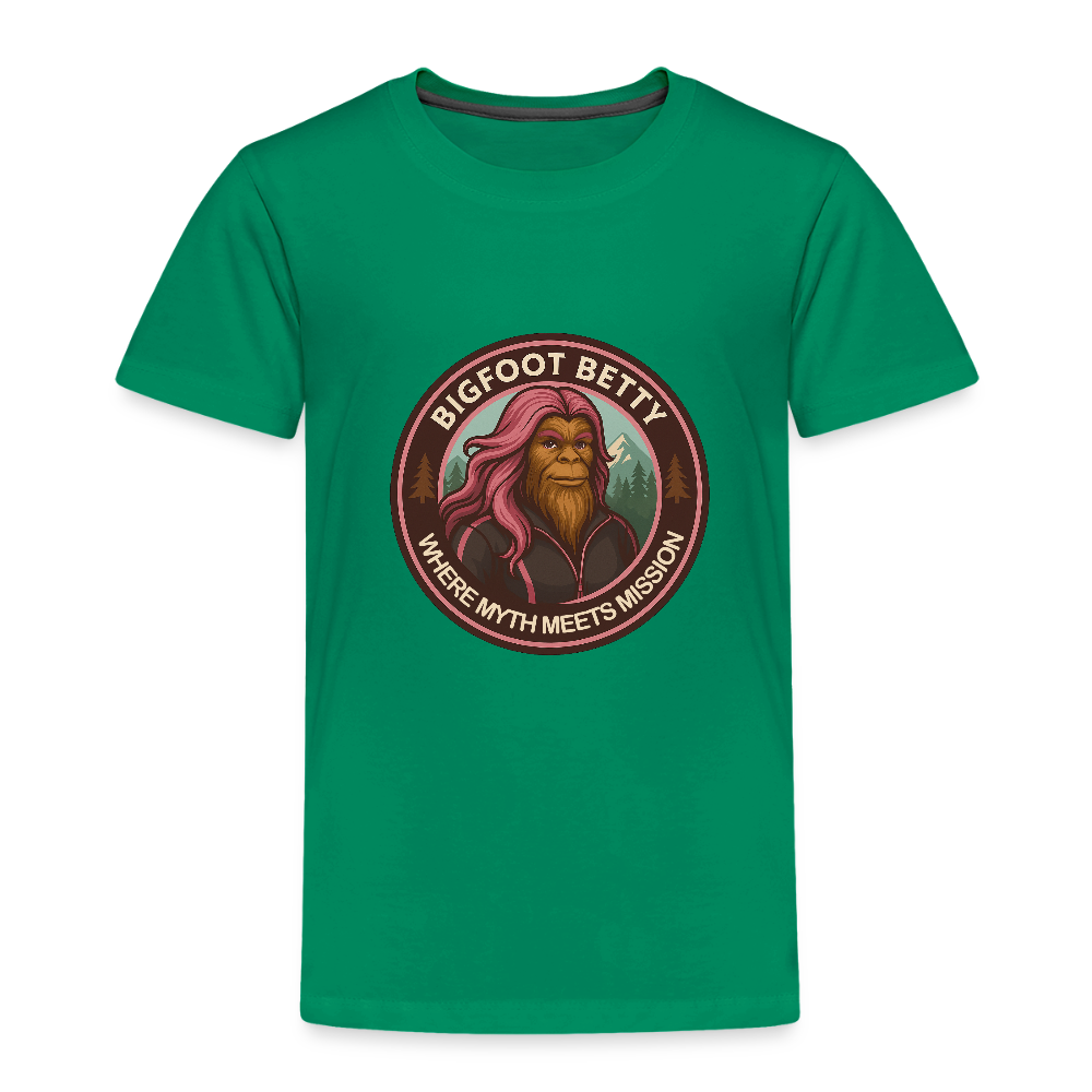 Toddler Premium T-Shirt - Where Myth Meets Mission (RETRO) - kelly green