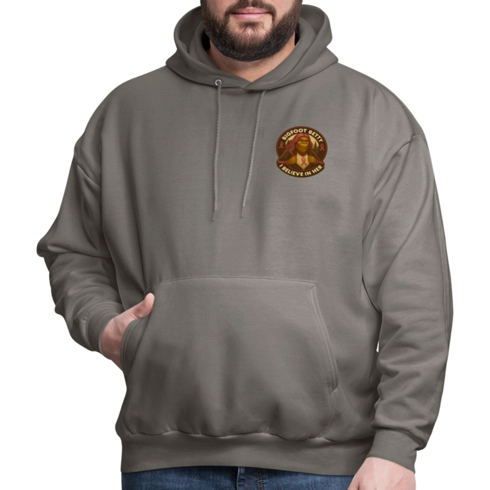 Men's Hoodie - I Believe In Her (F/B) (RETRO) - asphalt gray