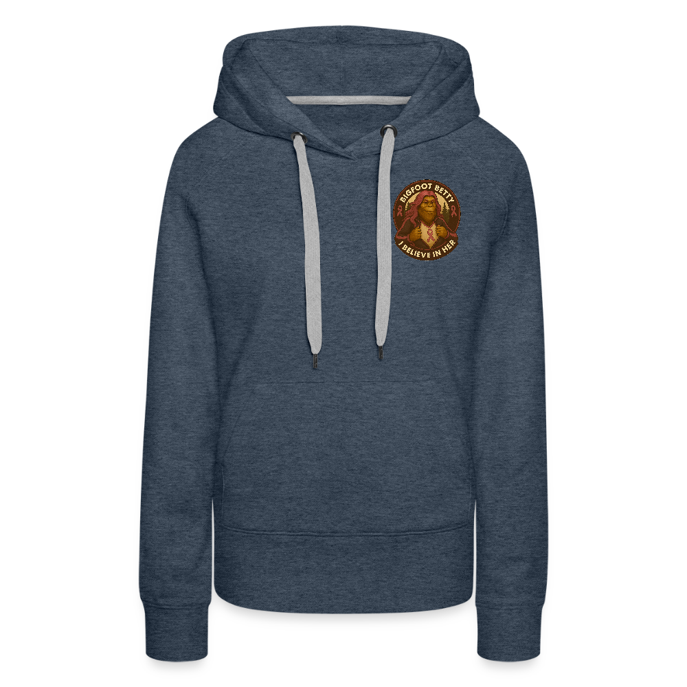 Women’s Premium Hoodie - I Believe In Her (F/B) (RETRO) - heather denim