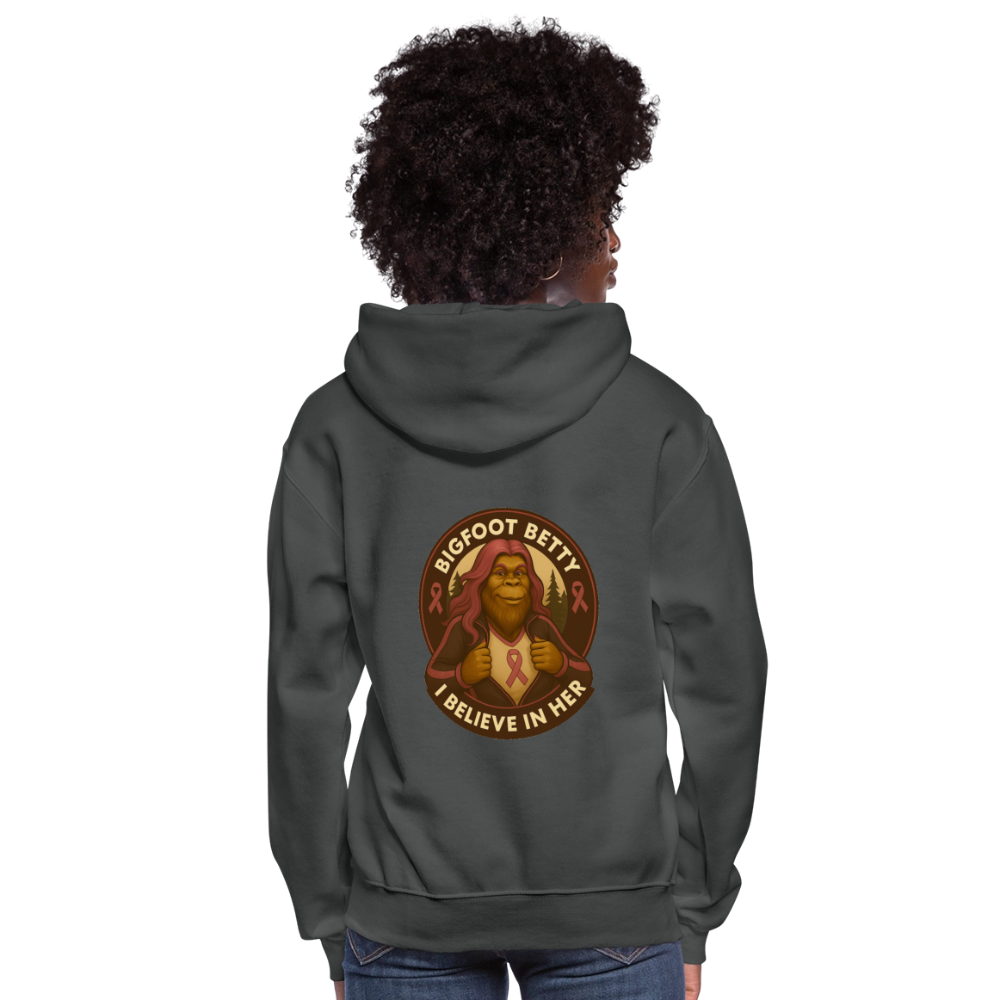 Women's Hoodie - I Believe In Her (RETRO) - asphalt