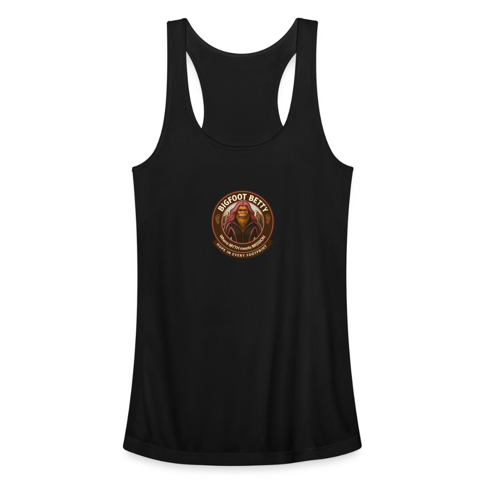 Women’s Performance Racerback Tank Top - Hope in Every Footprint (RETRO) - black