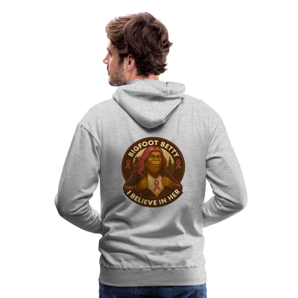 Men’s Premium Hoodie - I Believe In Her (F/B) (RETRO) - heather grey
