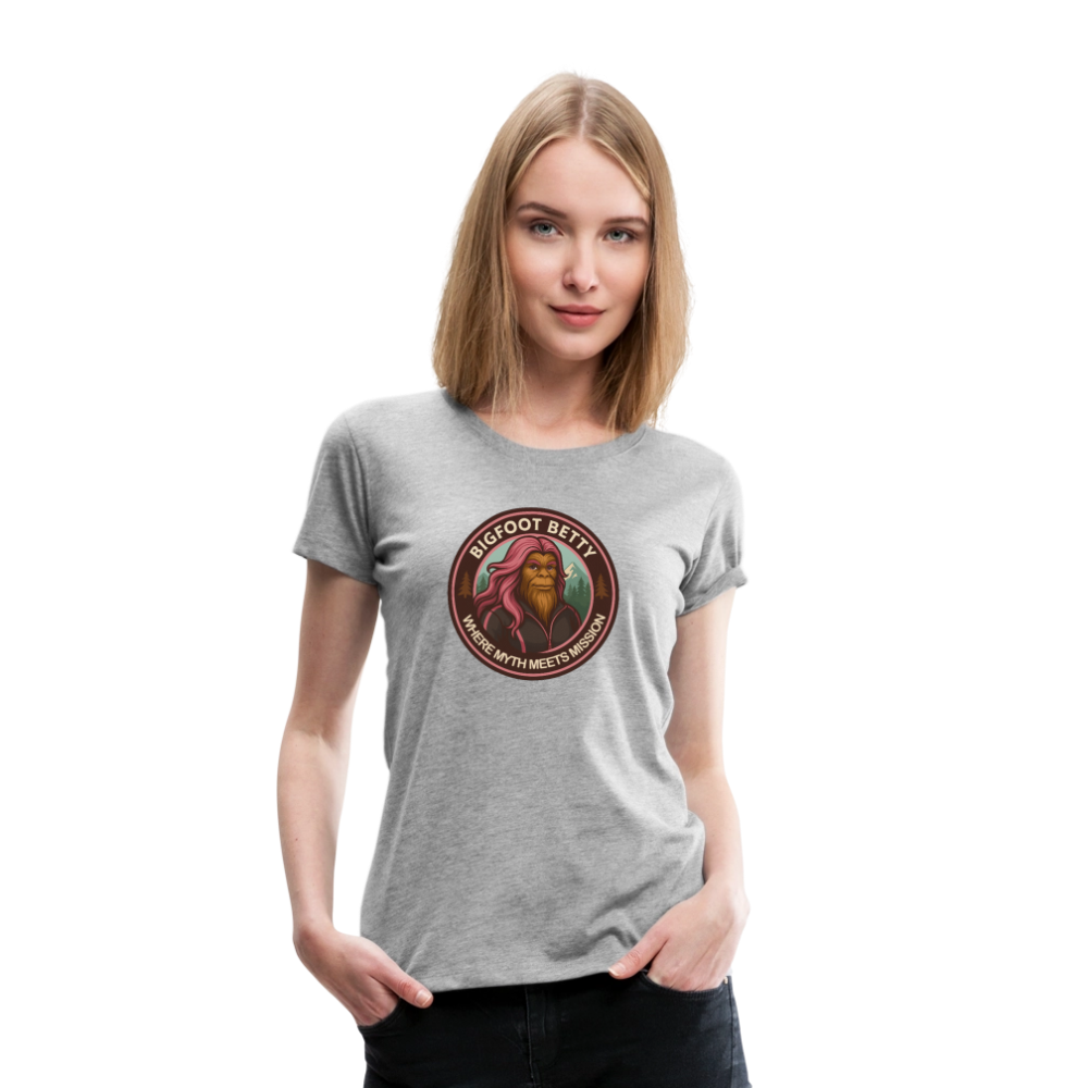 Women’s Premium T-Shirt - Where Myth Meets Mission (RETRO) - heather gray
