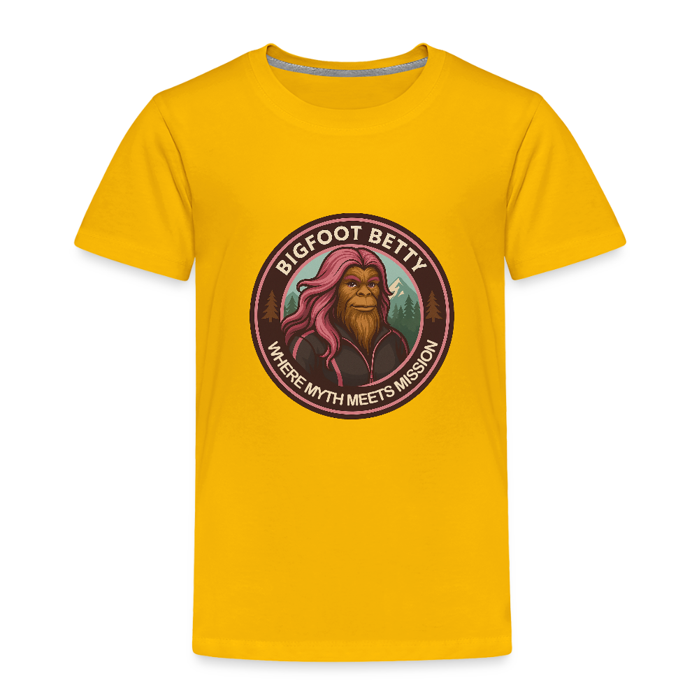 Toddler Premium T-Shirt - Where Myth Meets Mission (RETRO) - sun yellow