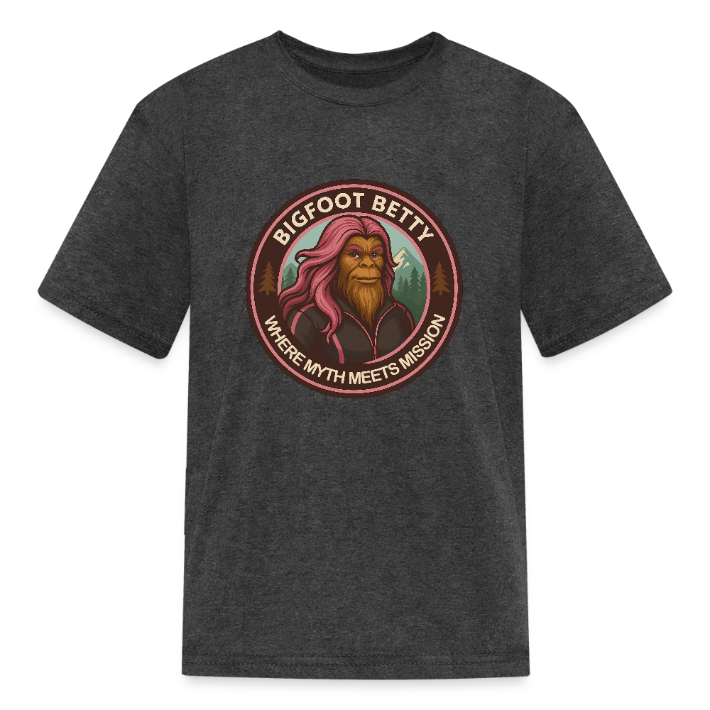 Kids' T-Shirt - Where Myth Meets Mission (RETRO) - heather black