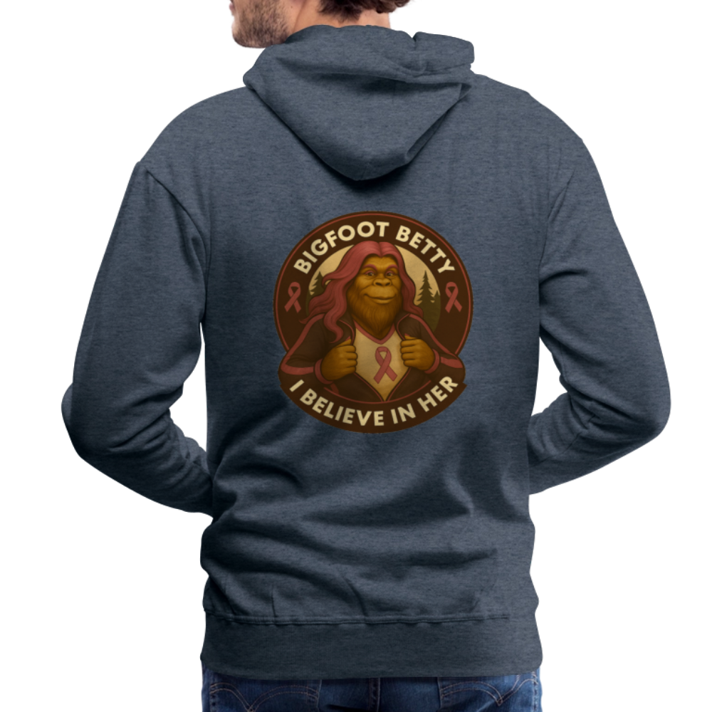 Men’s Premium Hoodie - Where Myth Meets Mission (RETRO) - heather denim
