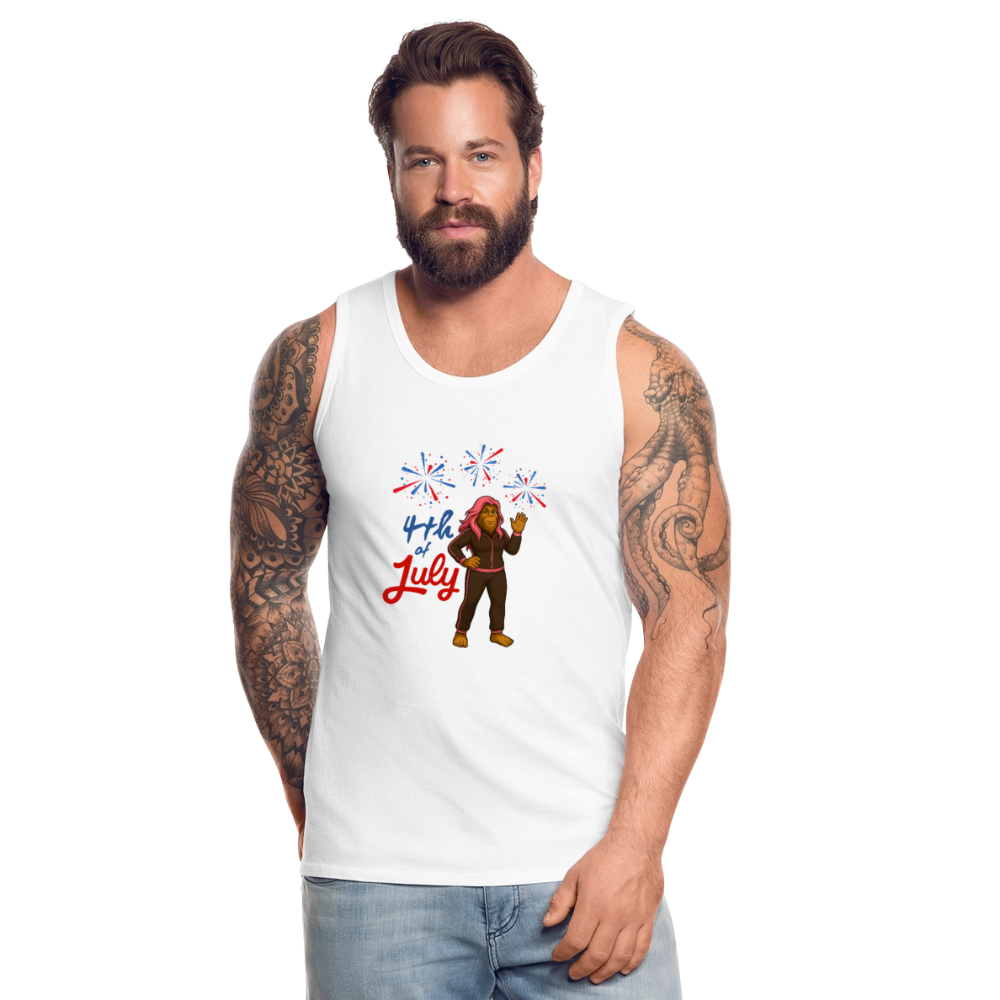 BFB July 4 - Fireworks Men’s Premium Tank - white