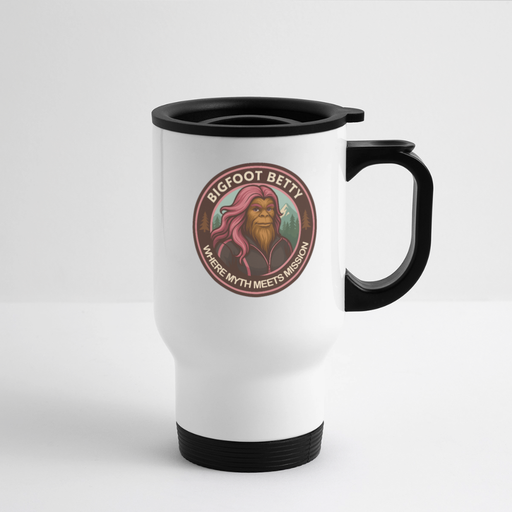 Travel Mug - Where Myth Meets Mission (RETRO) - white