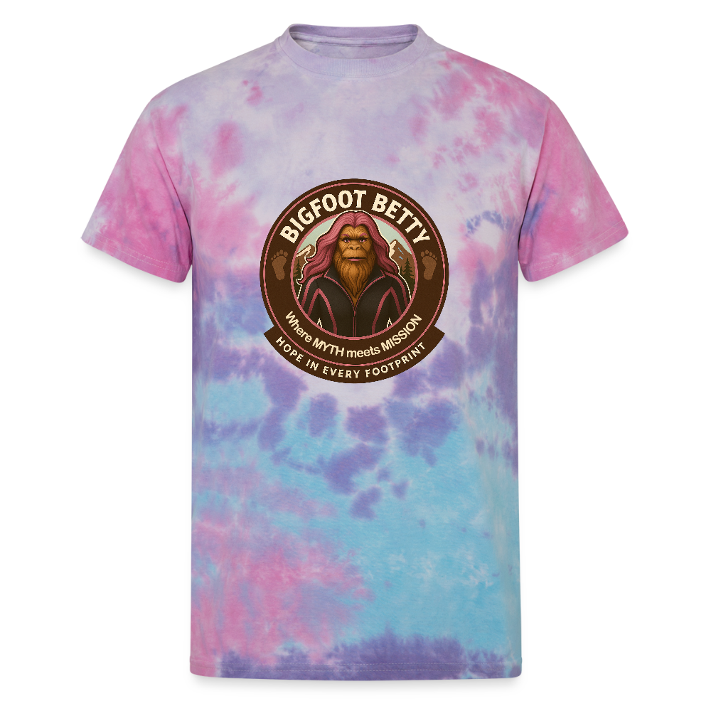 Unisex Tie Dye T-Shirt - Hope in Every Footprint (RETRO) - cotton candy