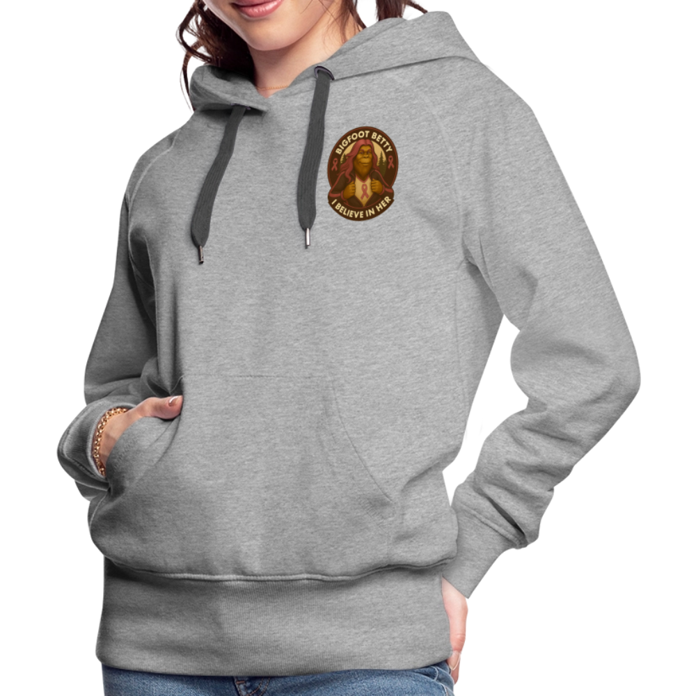 Women’s Premium Hoodie - I Believe In Her (F/B) (RETRO) - heather grey