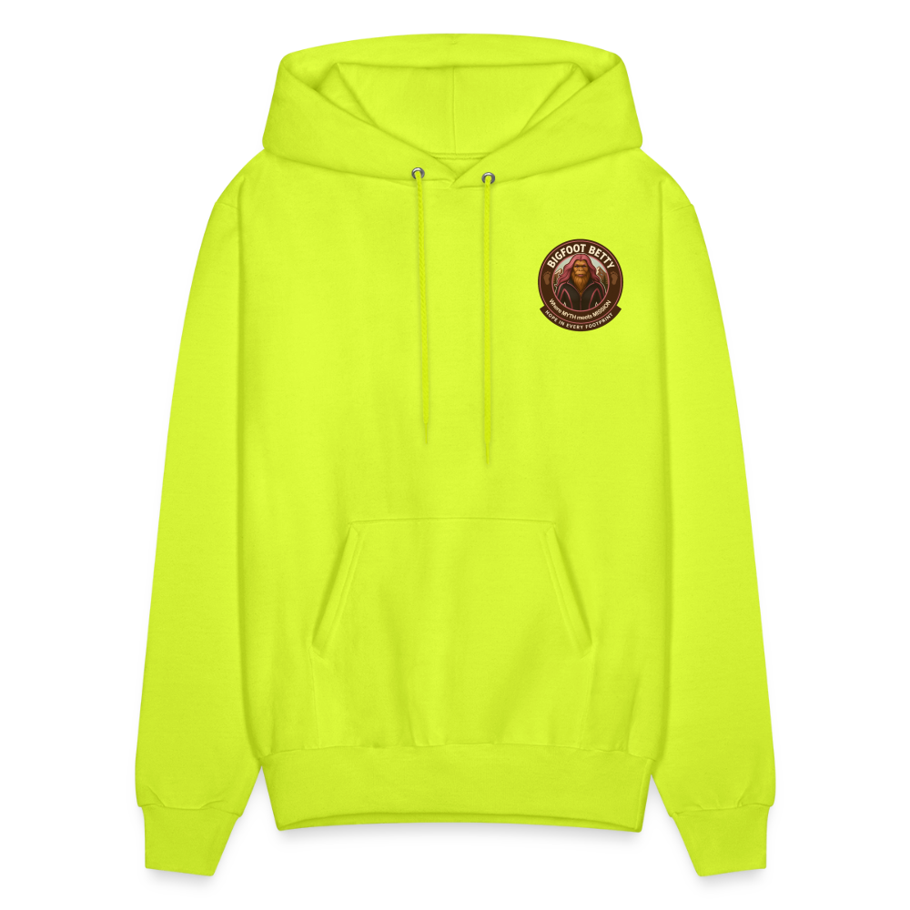 Men's Hoodie - Hope in Every Footprint (F/B) (RETRO) - safety green