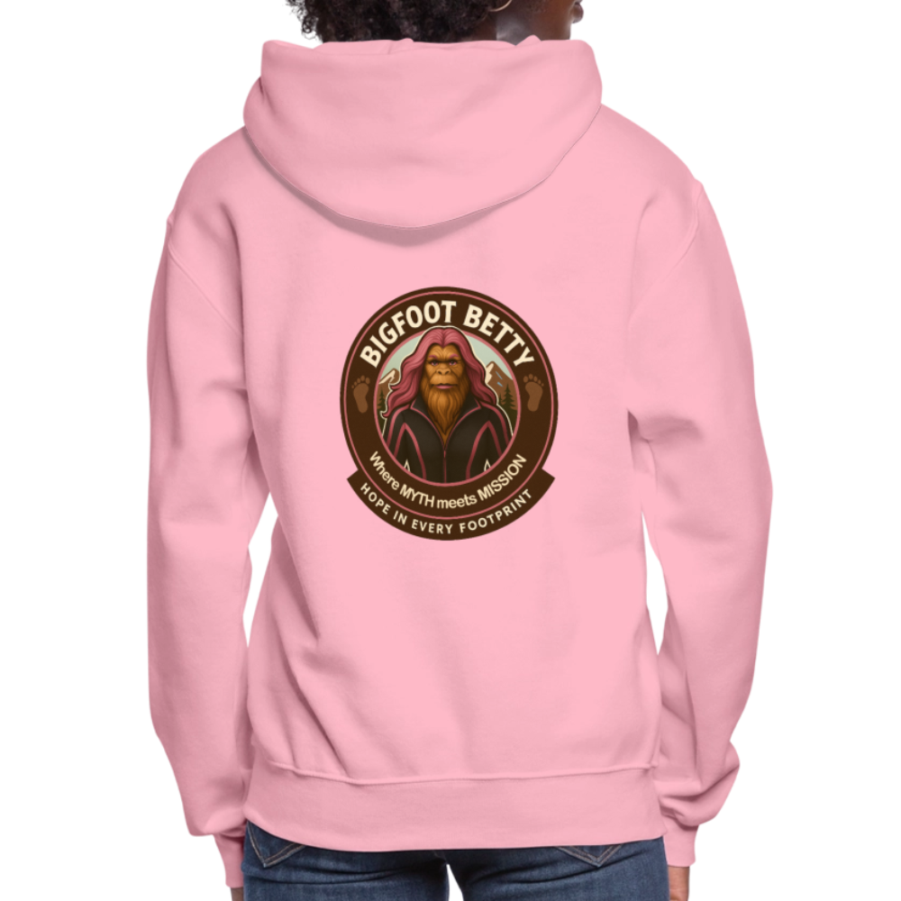 Women's Hoodie - Hope in Every Footprint (F/B) (RETRO) - classic pink