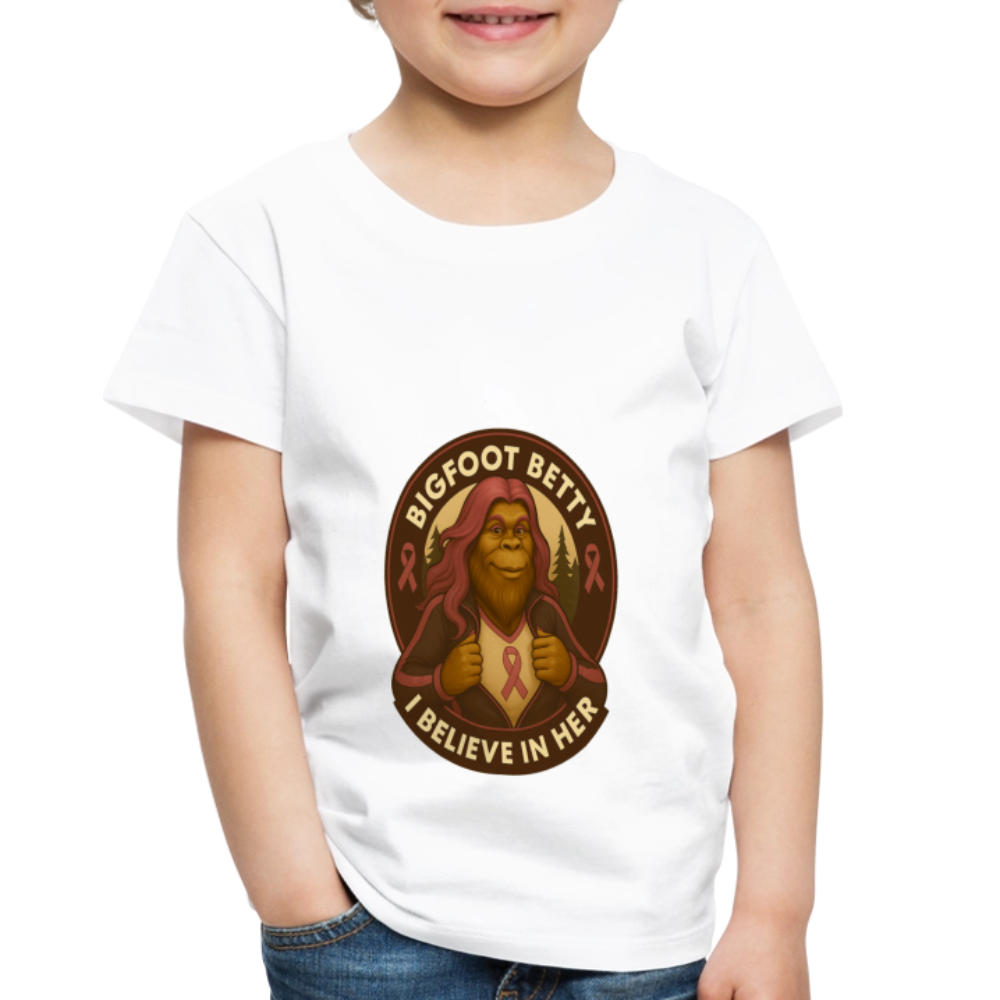 Toddler Premium T-Shirt - I Believe In Her (RETRO) - white