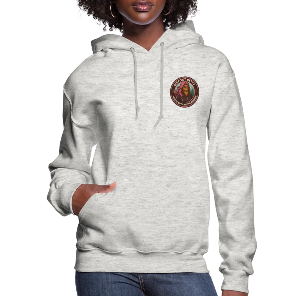 Women's Hoodie - Where Myth Meets Mission (F/B) (RETRO) - heather oatmeal