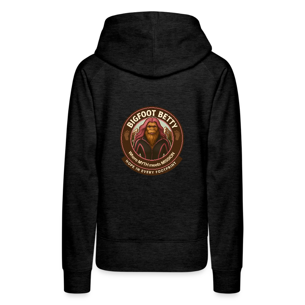 Women’s Premium Hoodie - Hope in Every Footprint (RETRO) - charcoal grey