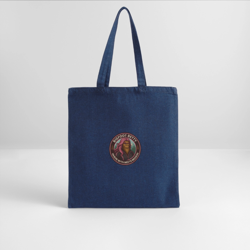 Recycled Tote Bag - Where Myth Meets Mission (RETRO) - heather navy