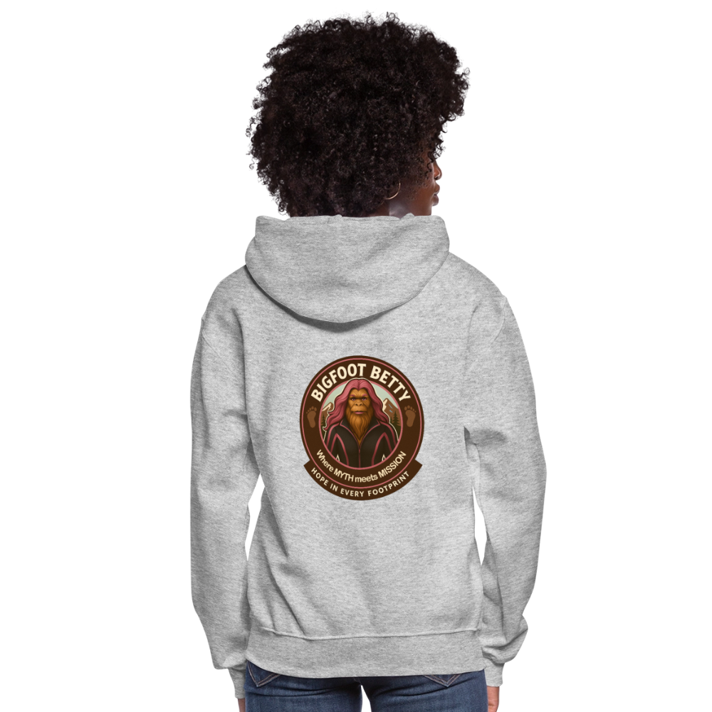 Women's Hoodie - Hope in Every Footprint (F/B) (RETRO) - heather gray