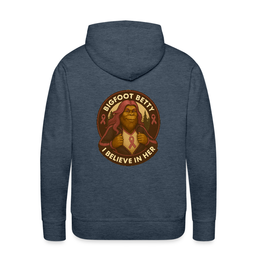 Men’s Premium Hoodie - Where Myth Meets Mission (RETRO) - heather denim