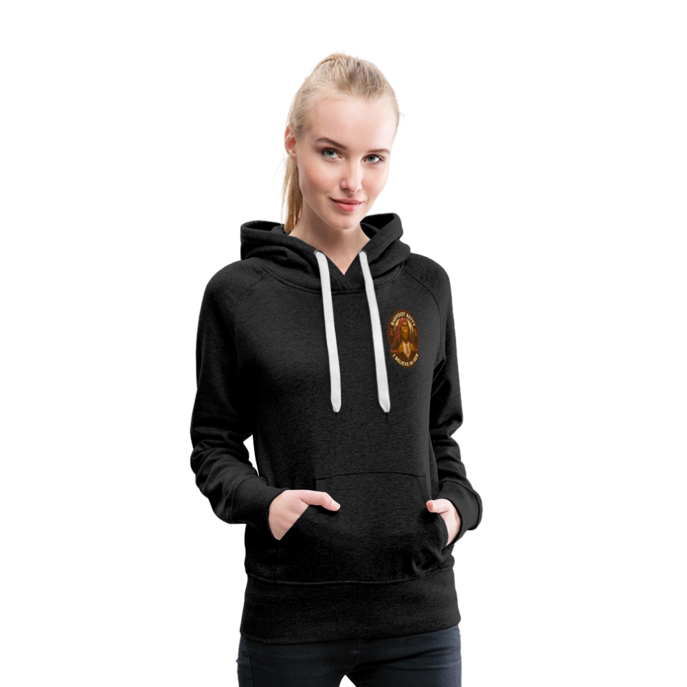 Women’s Premium Hoodie - I Believe In Her (F/B) (RETRO) - charcoal grey