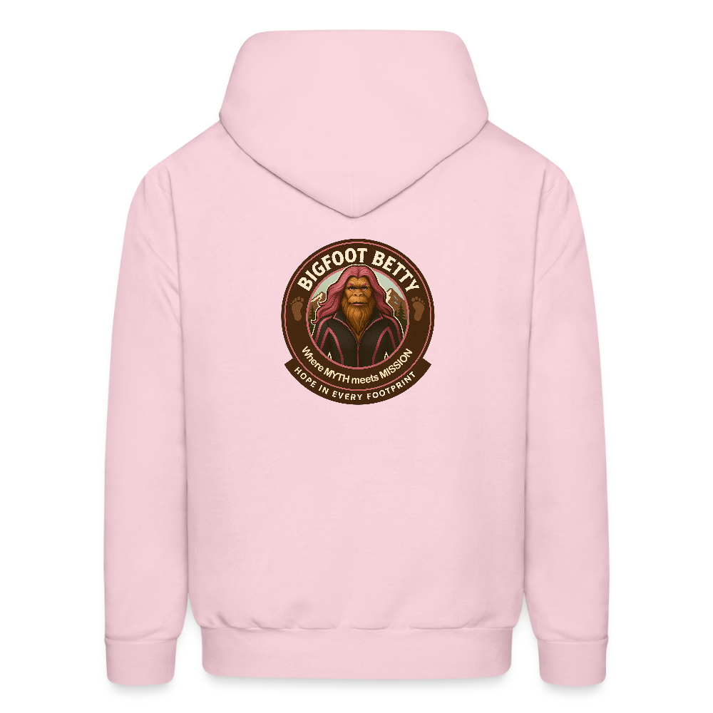 Men's Hoodie - Hope in Every Footprint (RETRO) - pale pink