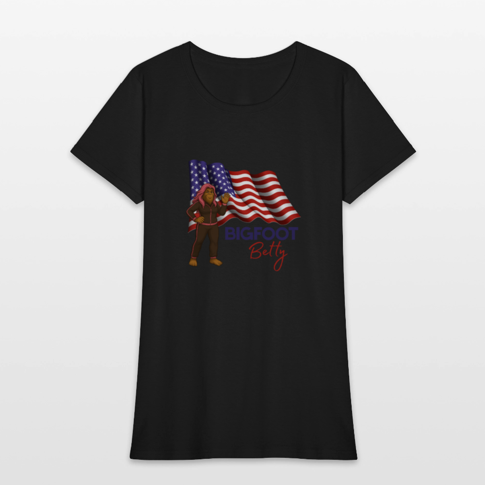 BFB July 4 - Waving Flag Women's T-Shirt - black