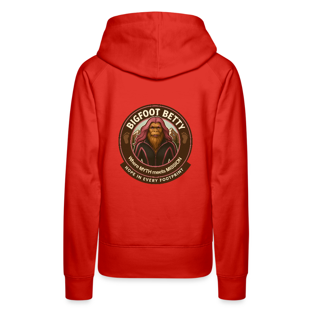 Women’s Premium Hoodie - Hope in Every Footprint (F/B) (RETRO) - red