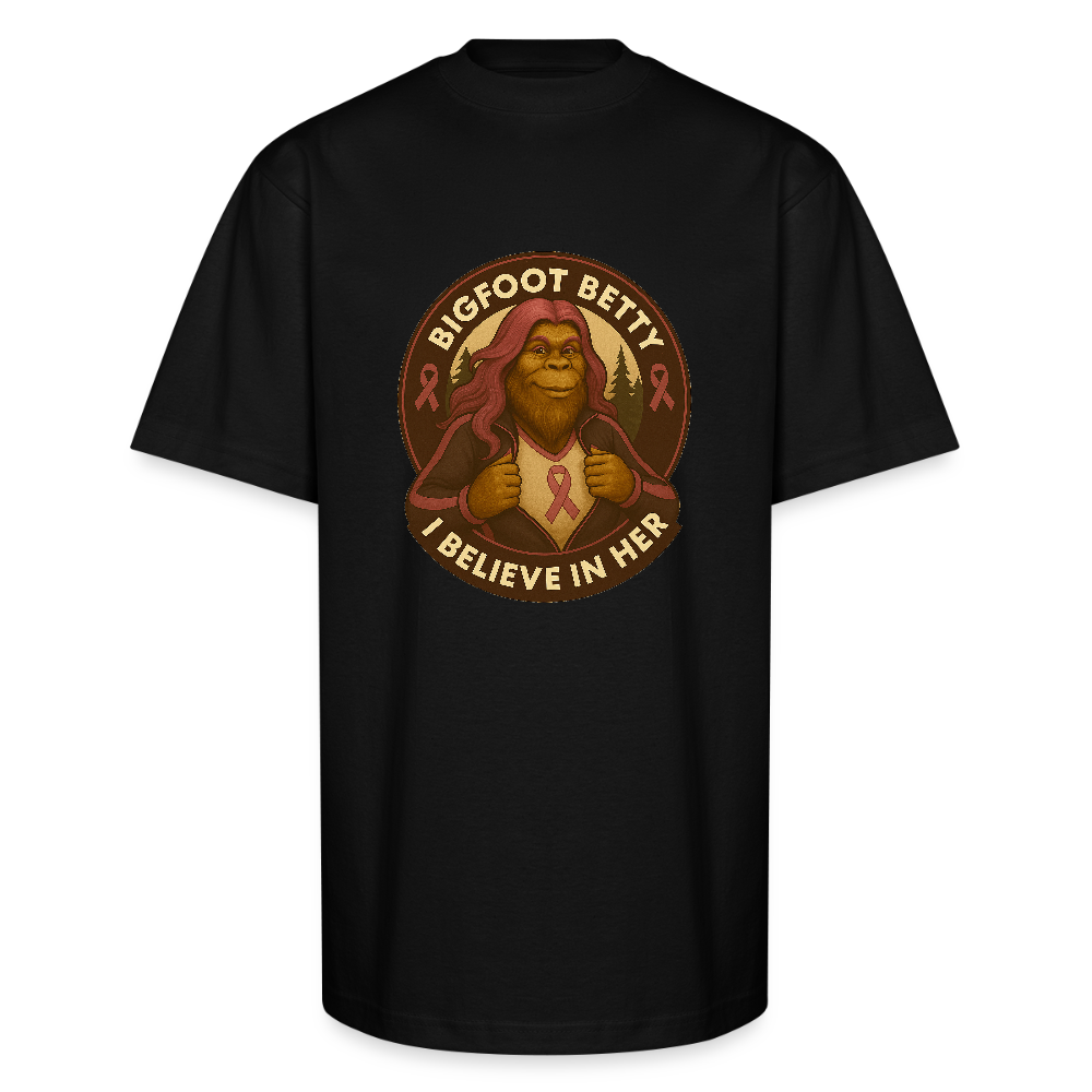 Unisex Oversized Heavyweight T-Shirt - I Believe In Her (RETRO) - black