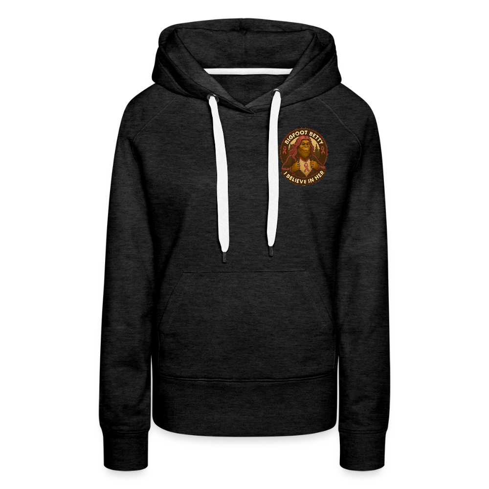 Women’s Premium Hoodie - I Believe In Her (F/B) (RETRO) - charcoal grey