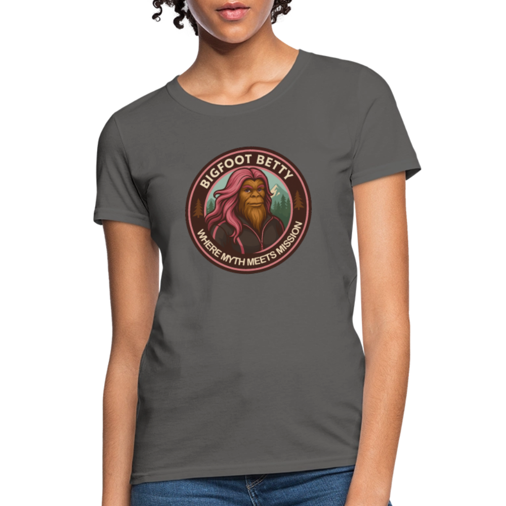 Women's T-Shirt - Where Myth Meets Mission (RETRO) - charcoal