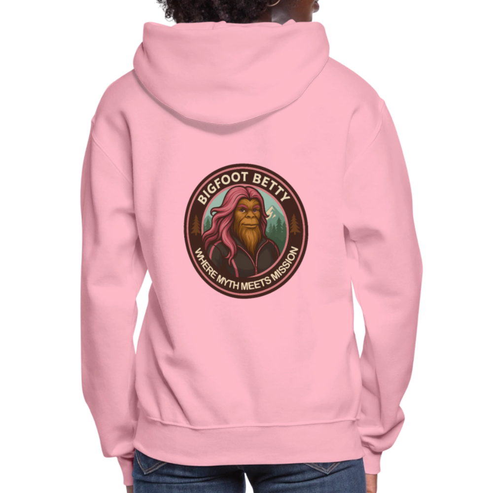 Women's Hoodie - Where Myth Meets Mission (F/B) (RETRO) - classic pink