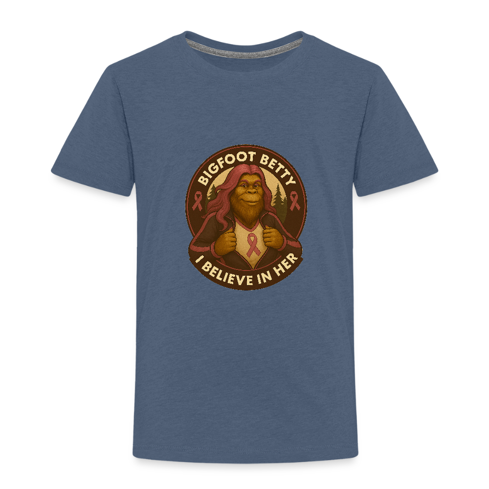 Toddler Premium T-Shirt - I Believe In Her (RETRO) - heather blue