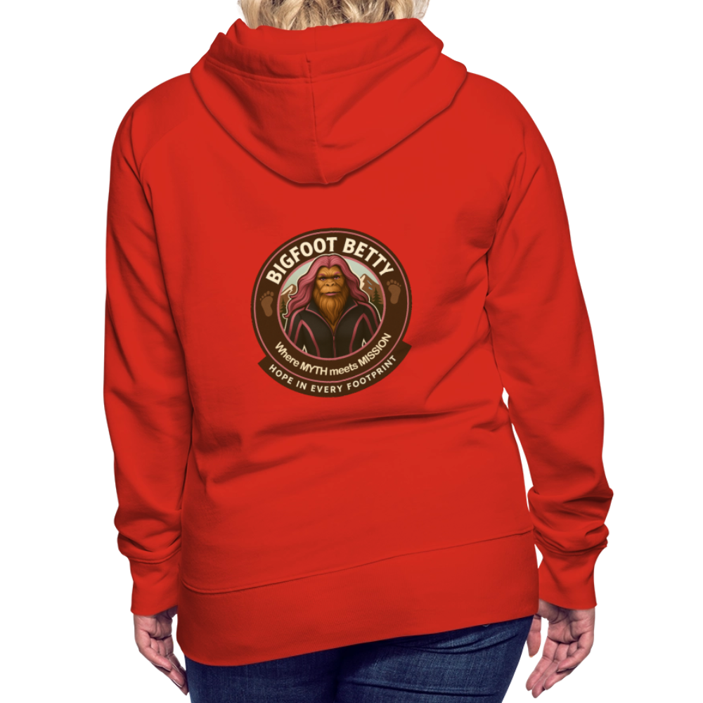 Women’s Premium Hoodie - Hope in Every Footprint (RETRO) - red