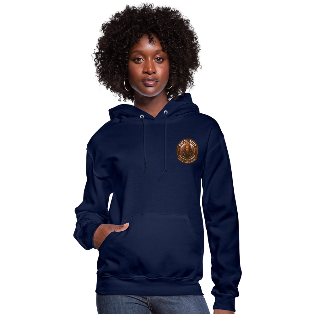 Women's Hoodie - Hope in Every Footprint (F/B) (RETRO) - navy