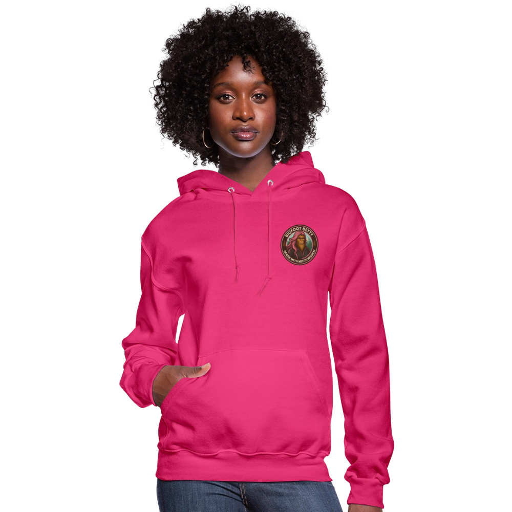 Women's Hoodie - Where Myth Meets Mission (F/B) (RETRO) - fuchsia