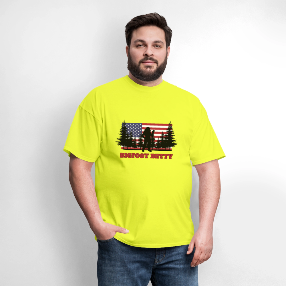 BFB July 4 - Forest Flag Unisex Classic T-Shirt - safety green