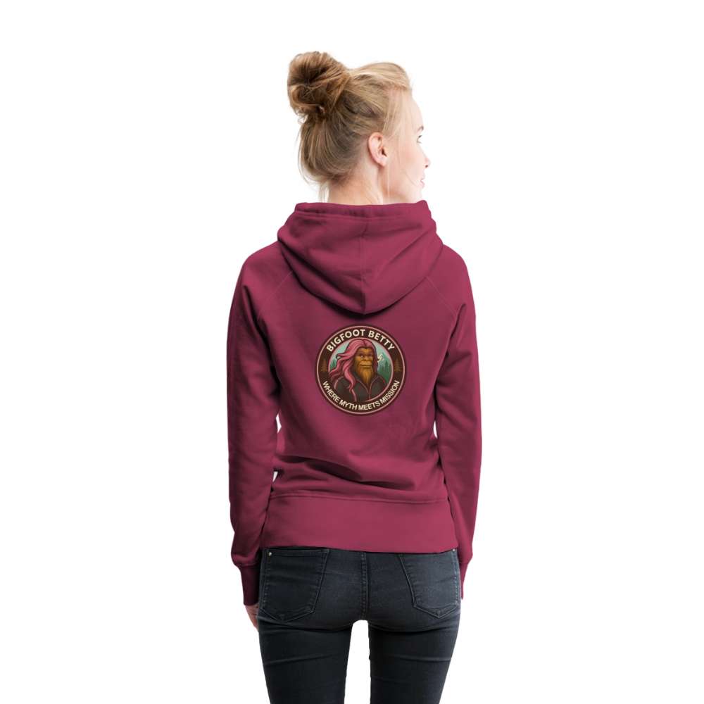 Women’s Premium Hoodie - Where Myth Meets Mission (RETRO) - burgundy