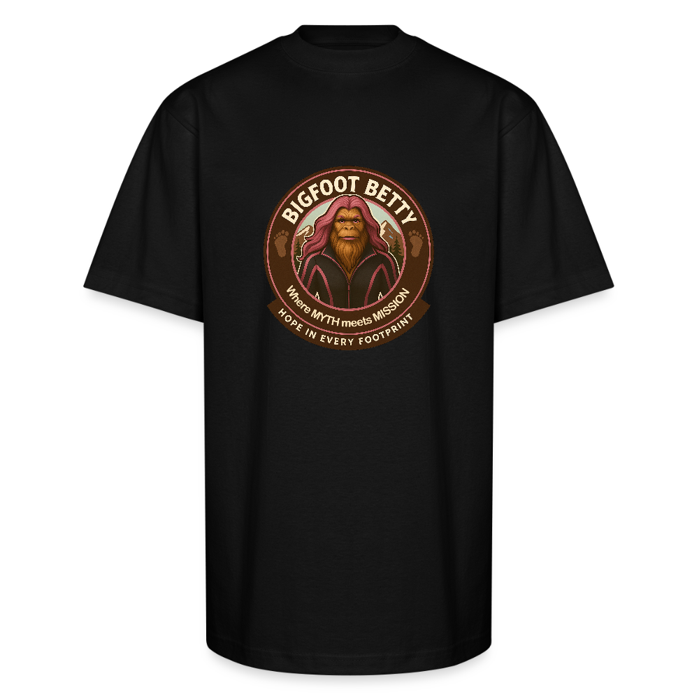 Unisex Oversized Heavyweight T-Shirt - Hope in Every Footprint (RETRO) - black
