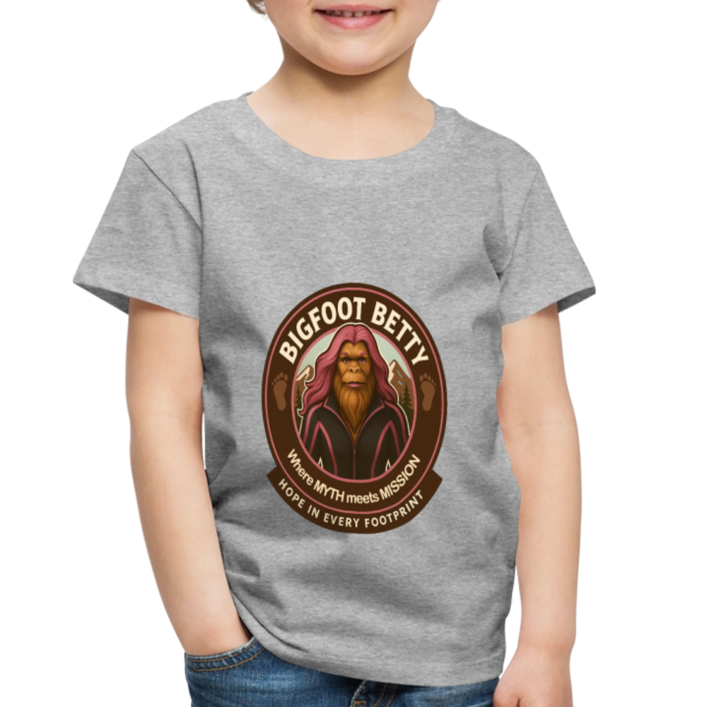 Toddler Premium T-Shirt - Hope in Every Footprint (RETRO) - heather gray