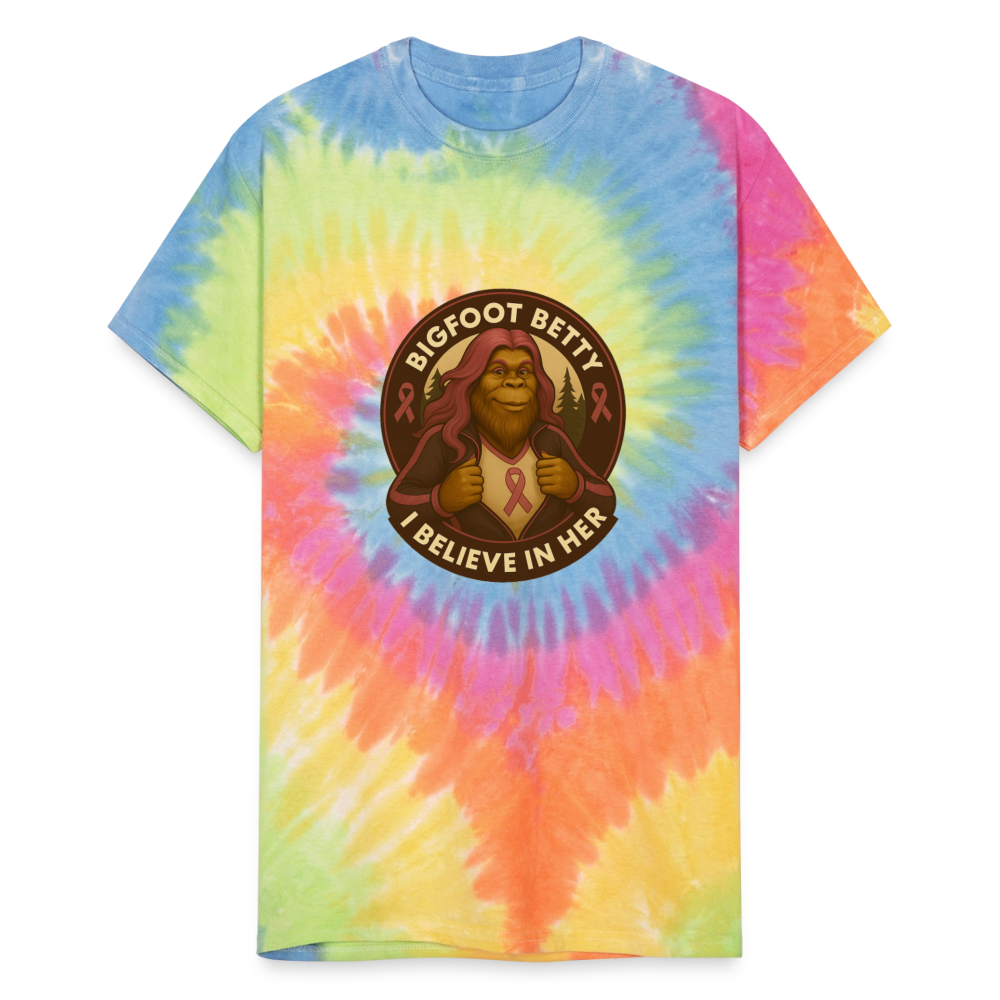 Unisex Tie Dye T-Shirt - I Believe In Her (RETRO) - rainbow