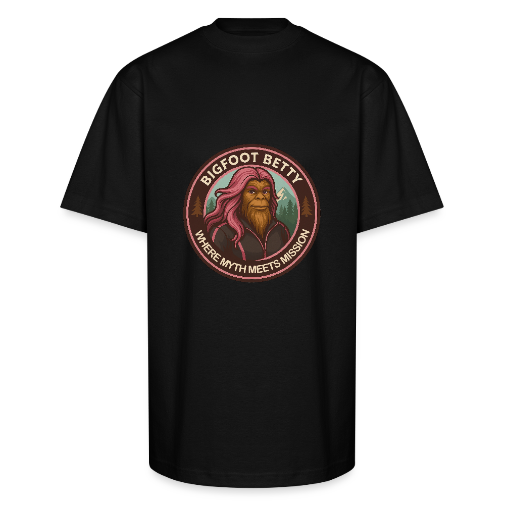 Unisex Oversized Heavyweight T-Shirt - Where Myth Meets Mission (RETRO) - black