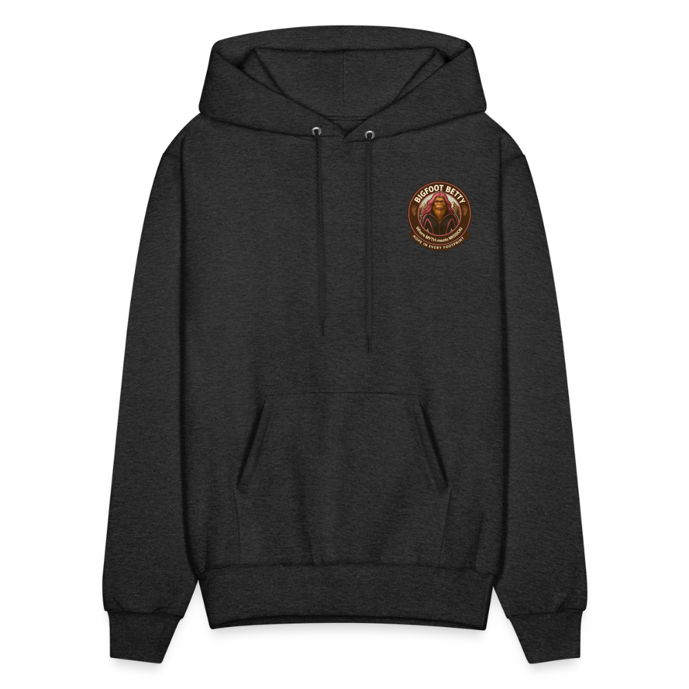 Men's Hoodie - Hope in Every Footprint (F/B) (RETRO) - charcoal grey