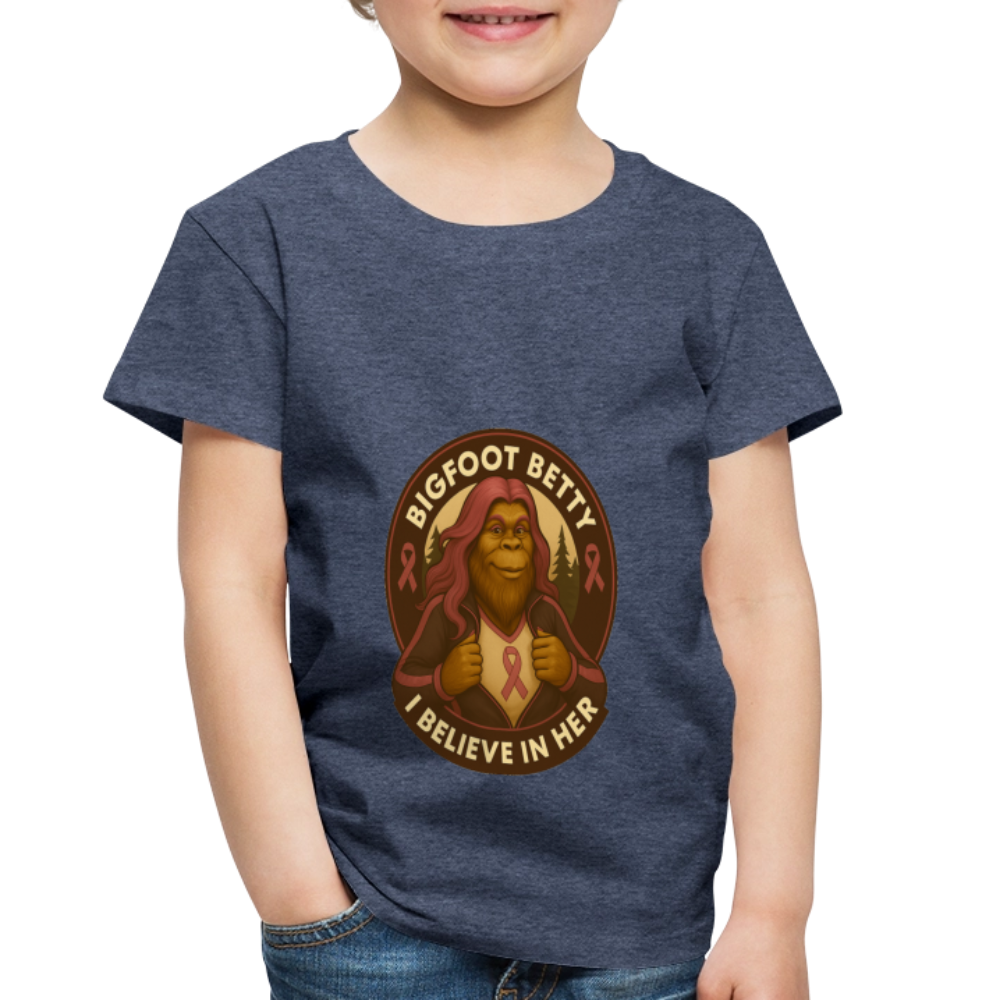 Toddler Premium T-Shirt - I Believe In Her (RETRO) - heather blue